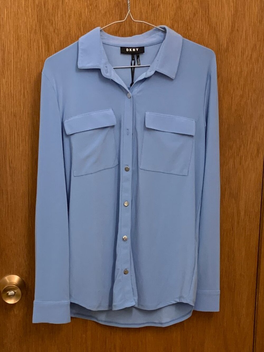 DKNY - Light blue utility blouse - Size Small